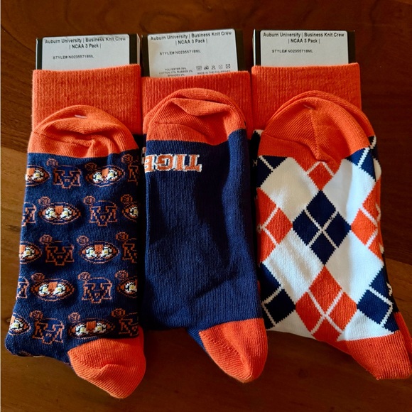 Auburn Tigers Men’s NCAA (set of 3) socks. New! - Picture 2 of 4
